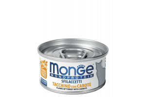 Monge Cat Monoprotein мясные хлопья для кошек из индейки с морковью 80г