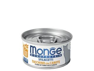 Monge Cat Monoprotein мясные хлопья для кошек из индейки с морковью 80г