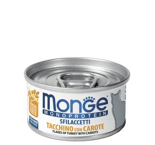 Monge Cat Monoprotein мясные хлопья для кошек из индейки с морковью 80г