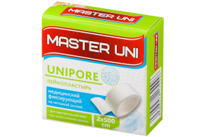 MASTER UNI UNIPORE Лейкопластырь ФАРМЛАЙН №1 (нетканая основа), 2 см х 500 см