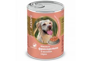 Dog Lunch консервы для собак всех возрастов и пород мясные фрикадельки с бараниной 850г