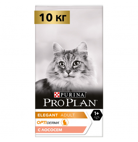 PRO PLAN ELEGANT Adult сухой корм для взрослых кошек с чувствительной кожей, с лососем, 100г (весовой)