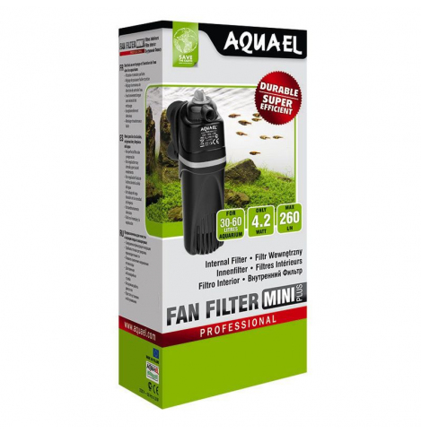 AQUAEL Внутренний фильтр FAN FILTER MINI plus для аквариума 30 - 60 л (260 л/ч, 4.2 Вт)