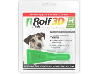 Rolf Club 3D, капли от клещей и блох для собак 4-10 кг, 1 пипетка