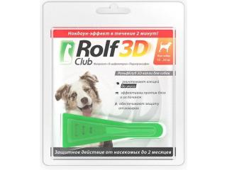 Rolf Club 3D, капли от клещей и блох для собак 10-20 кг, 1 пипетка