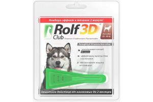 Rolf Club 3D, капли от клещей и блох для собак 20-40 кг, 1 пипетка