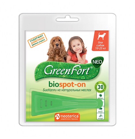 GreenFort neo БиоКапли для собак 10-25 кг