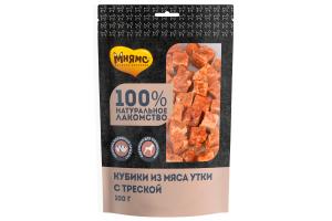 Мнямс Кубики из мяса утки с треской
