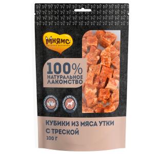 Мнямс Кубики из мяса утки с треской