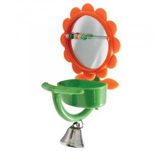 Игрушка для птиц - зеркало "Кормушка", 75*150мм