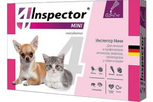 Inspector Mini, капли для кошек и собак 0,5-2кг, 1 пипетка