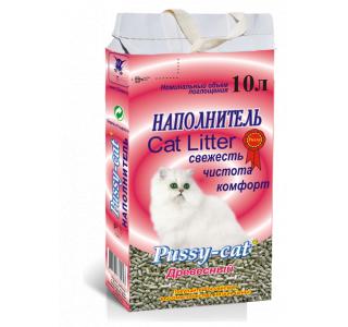 Pussy-cat, наполнитель для кошачьего туалета (Древесный) - 10 л