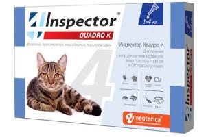 Inspector Quadro К, капли для кошек 1-4кг, 1 пипетка