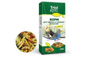 TRIOL Корм Standard для мелких и средних попугаев с мёдом, 500г