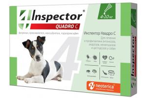 Inspector Quadro С, капли для собак 4-10кг, 1 пипетка