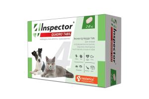 Inspector Quadro Tabs, таблетки для кошек и собак 2-8кг, 1 табл.