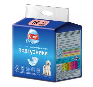Cliny Подгузники для собак и кошек 5-10 кг, размер М, 1 шт.