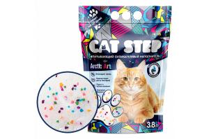 CAT STEP Arctic Art, впитывающий силикагелевый наполнитель для кошачьего туалета - 3,8 л