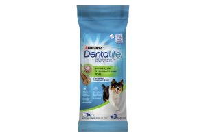 Purina Лакомство DentaLife для взрослых собак средних пород, для поддержания здоровья полости рта, Пакет, 69 г