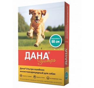 Дана Ультра, ошейник инсектоакарицидный для собак (бирюзовый), 60 см