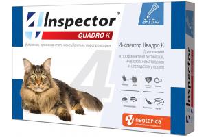 Inspector Quadro К, капли для кошек 8-15кг, 1 пипетка