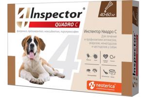 Inspector Quadro С, капли для собак 40-60кг, 1 пипетка