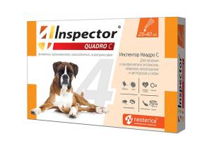 Inspector Quadro С, капли для собак 25-40кг, 1 пипетка