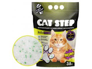 CAT STEP Arctic Neon Впитывающий селикагелевый наполнитель для кошачьего туалета - 3,8 л