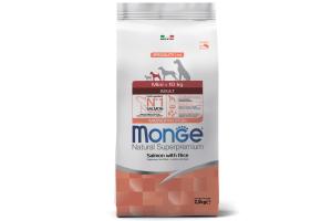 Monge Dog Monoprotein Mini корм для взрослых собак мелких пород лосось с рисом 2,5 кг