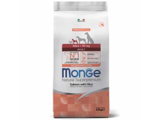 Monge Dog Monoprotein Mini корм для взрослых собак мелких пород лосось с рисом 2,5 кг