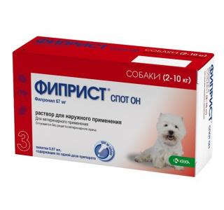 KRKA Фиприст Спот-Он капли для собак от 2 до 10 кг от внешних паразитов 1 пипетка
