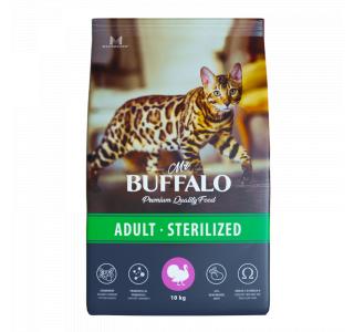 MR. BUFFALO STERILIZED сухой корм с индейкой для стерилизованных кошек и кастрированных котов, 100 г (весовой)