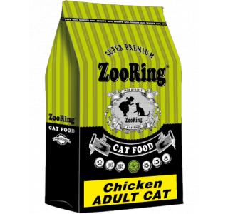 ZOORING ADULT CAT CHICKEN сухой корм для кошек с цыпленком и пребиотиком, 100 г (весовой)