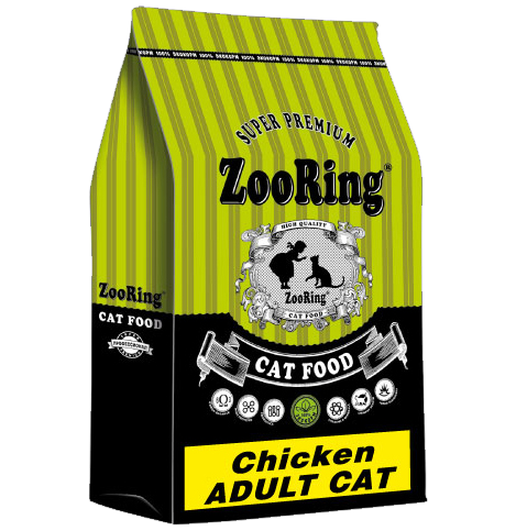 ZOORING ADULT CAT CHICKEN сухой корм для кошек с цыпленком и пребиотиком, 100 г (весовой)