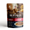 Mr.Buffalo Влажный корм для взрослых кошек HAIR & SKIN «ЛОСОСЬ» в соусе, 85г