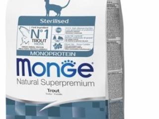 Monge Cat Speciality Line Monoprotein Sterilised Сухой корм для стерилизованных кошек из форели 400 г