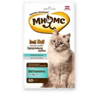 Мнямс Лакомство"Здоровые зубы" хрустящие подушечки для кошек 60 г