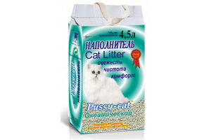 Pussy-cat, наполнитель для кошачьего туалета (Океанический) - 4,5 л