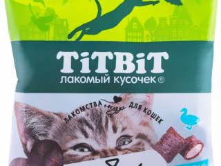 TiTBiT Хрустящие подушечки для кошек с паштетом из утки 30 г