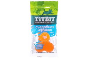 TiTBiT Съедобная игрушка косточка с индейкой Mini, 20г