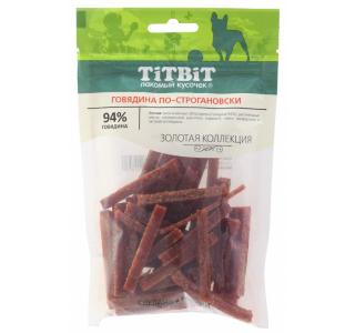 TiTBiT Говядина по-строгановски для собак Золотая коллекция, 80г