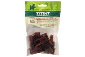 TiTBiT Кубики мраморные из говядины для собак Золотая коллекция 80 г
