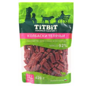 TiTBiT Колбаски телячьи для собак всех пород XXL, 420г