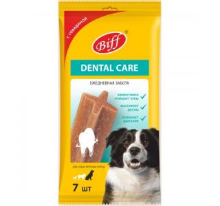 Biff Снек жевательный Dental Care с говядиной для собак крупных пород , 270г