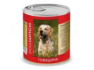 Dog Lunch консервы для собак (Говядина в желе), 750г