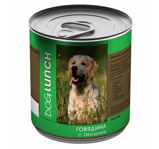 Dog Lunch консервы для собак Говядина с овощами, 750г