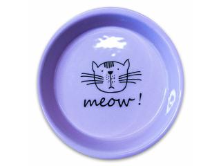 Миска Mr.Kranch керамическая для кошек MEOW! 200 мл сиреневая