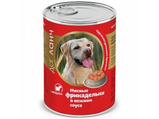 Dog Lunch консервы для собак всех возрастов и пород мясные фрикадельки с говядиной 850г