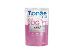 Monge GRILL POUCH MAIALE, Паучи для взрослых собак со свининой, 100 г