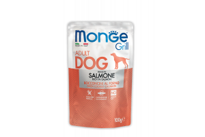 Monge GRILL POUCH SALMONE, Паучи для взрослых собак с лососем, 100 г